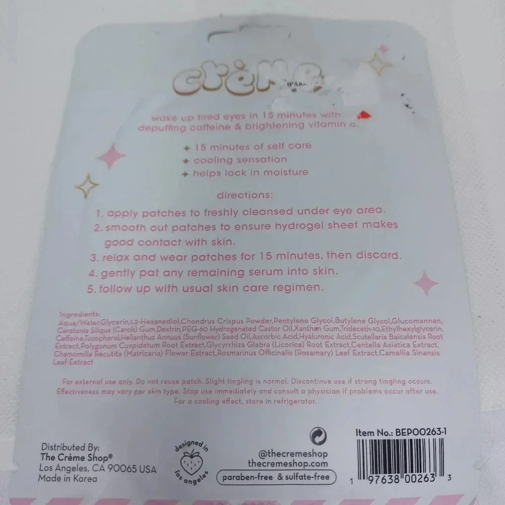 Creme eye patches